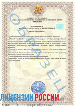 Образец сертификата соответствия (приложение) Пенза Сертификат ISO 27001